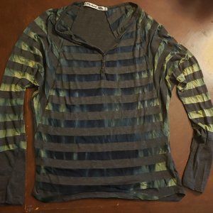 Michael Stars Tops | The Original Tee Long Sleeve Striped